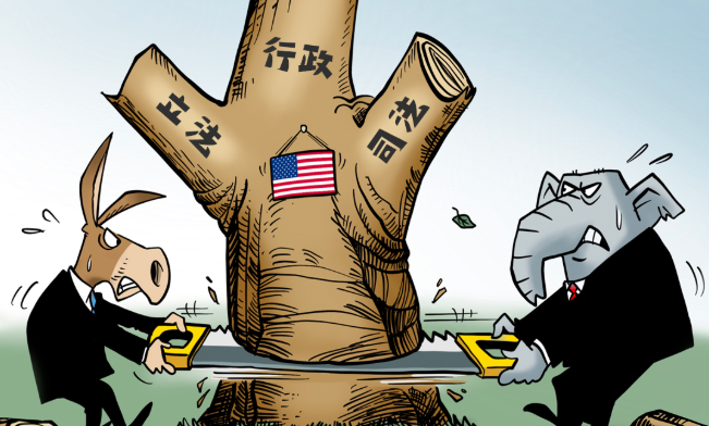 美国人还在狡辩？你还相信美国“三权分立”的那套把戏吗？